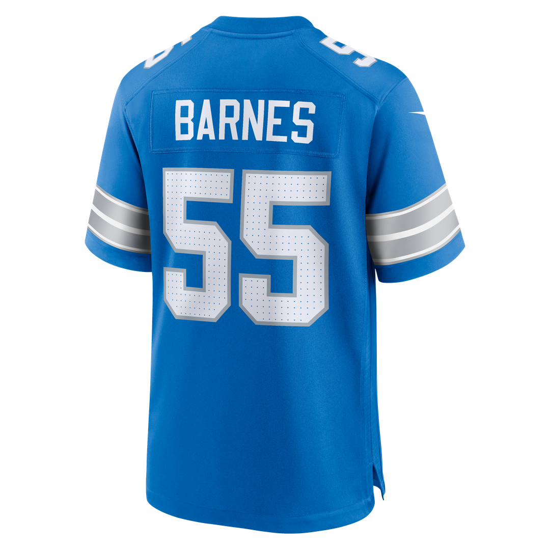 Men's Detroit Lions Derrick Barnes Nike Blue Team Game product image 3