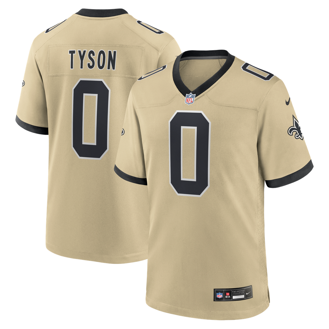 Men's New Orleans Saints Jordyn Tyson Nike Gold Alternate product image 1