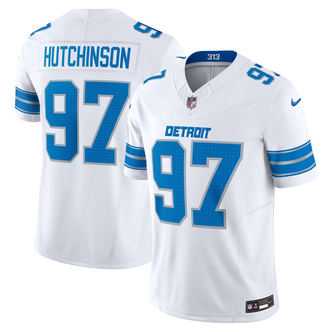 Men's Detroit Lions Aidan Hutchinson Nike Blue Vapor product image 7