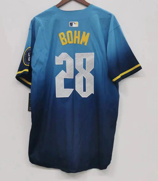 Alec Bohm Philadelphia Phillies Blue City Connect MLB Limited Jersey product image 1, provided for visual reference and