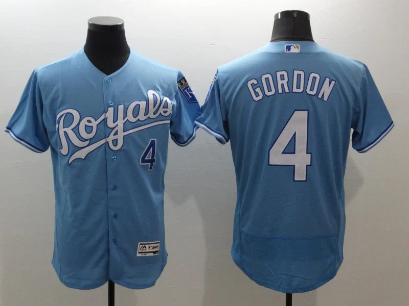 Alex Gordon Kansas City Royals Jersey Majestic blue product image 1, provided for visual reference and product detail review