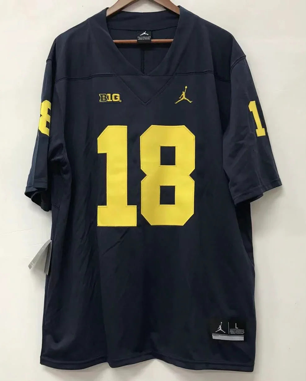 Amani Toomer Michigan Wolverines Jersey blue product image 2, provided for visual reference and product detail review