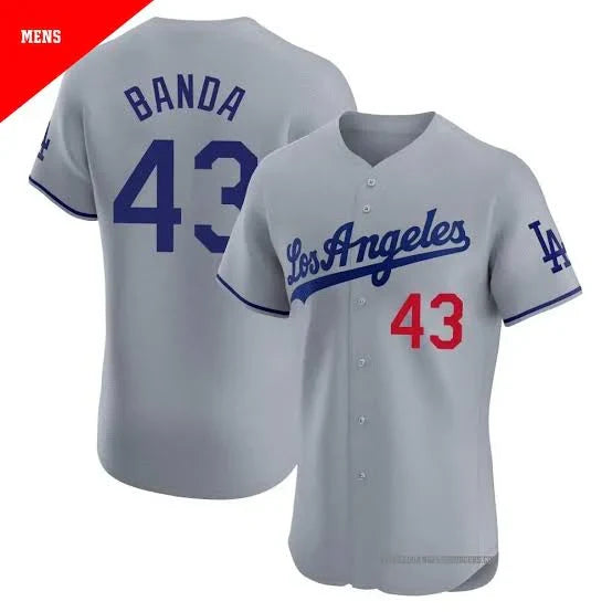 Anthony Banda Los Angeles Dodgers Official MLB Nike jersey gray product image 1, provided for visual reference and product