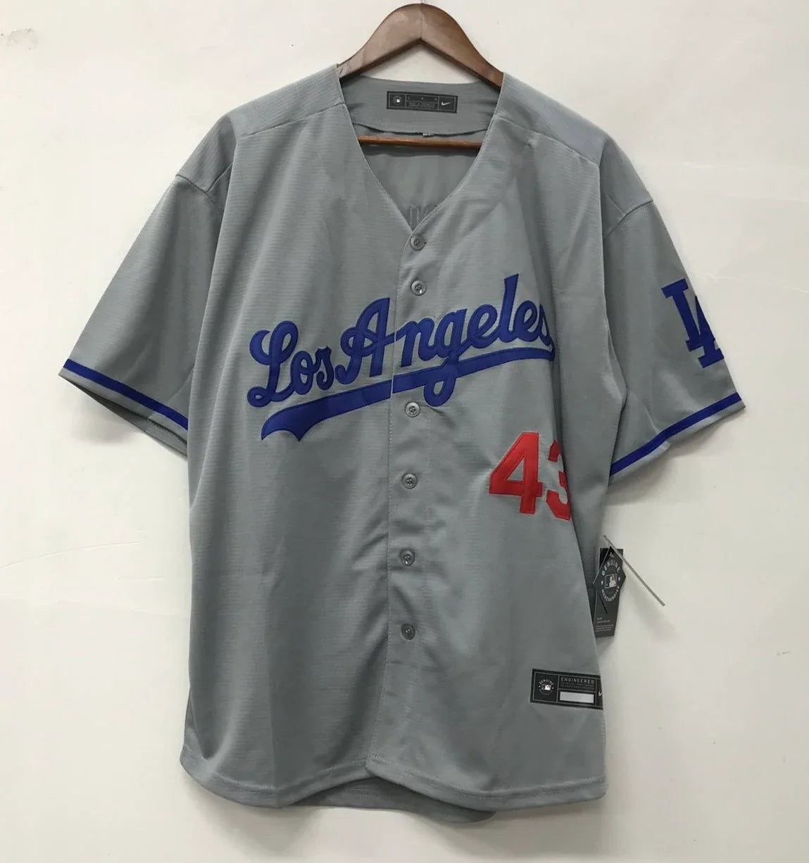 Anthony Banda Los Angeles Dodgers Official MLB Nike jersey gray product image 3, provided for visual reference and product