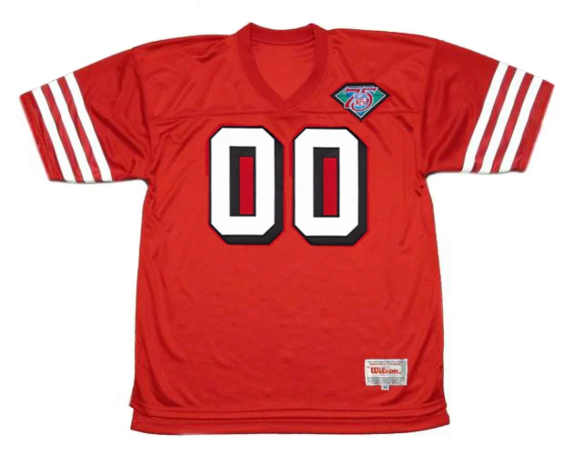 Any name & Number San Francisco 49ers 1994 NFL Mitchell & Ness Jersey Red product image 2, provided for visual reference and
