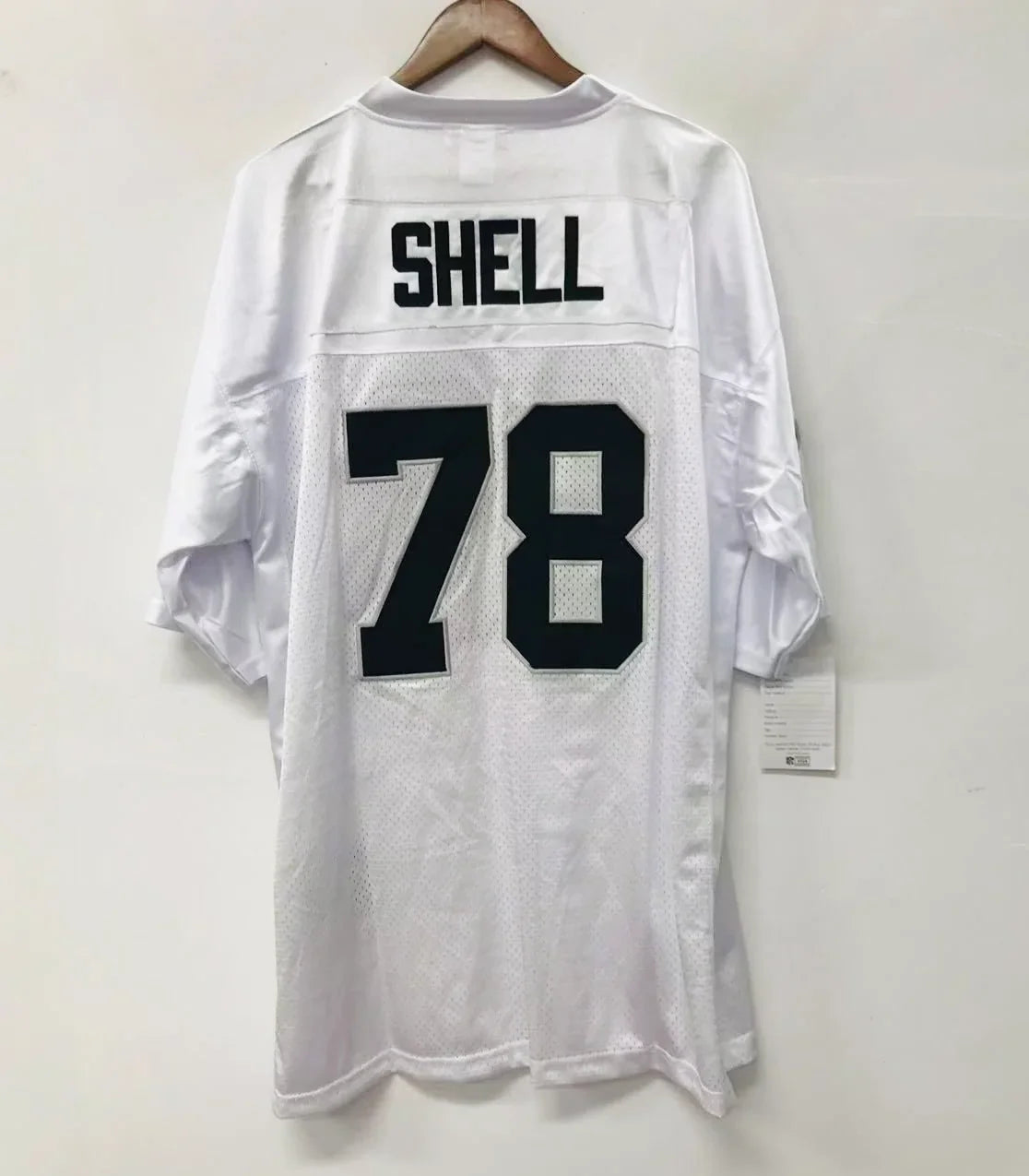 Art Shell Oakland Raiders NFL Mitchell & Ness Jersey white product image 2, provided for visual reference and product detail