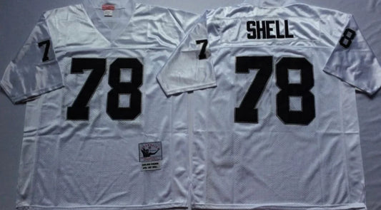 Art Shell Oakland Raiders NFL Mitchell & Ness Jersey white product image 1, provided for visual reference and product detail
