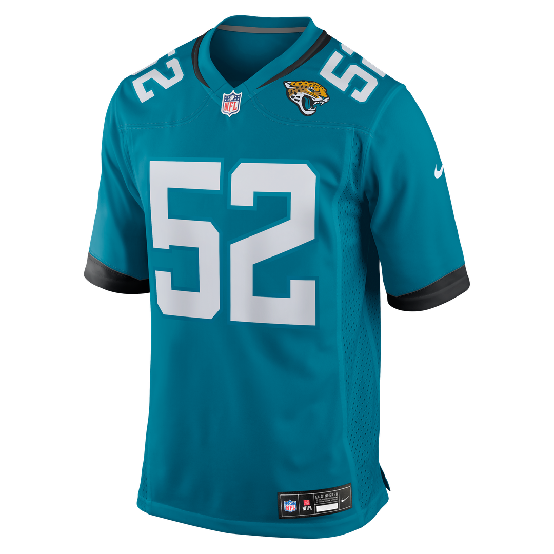 Men's Jacksonville Jaguars DaVon Hamilton Nike Teal Game product image 10
