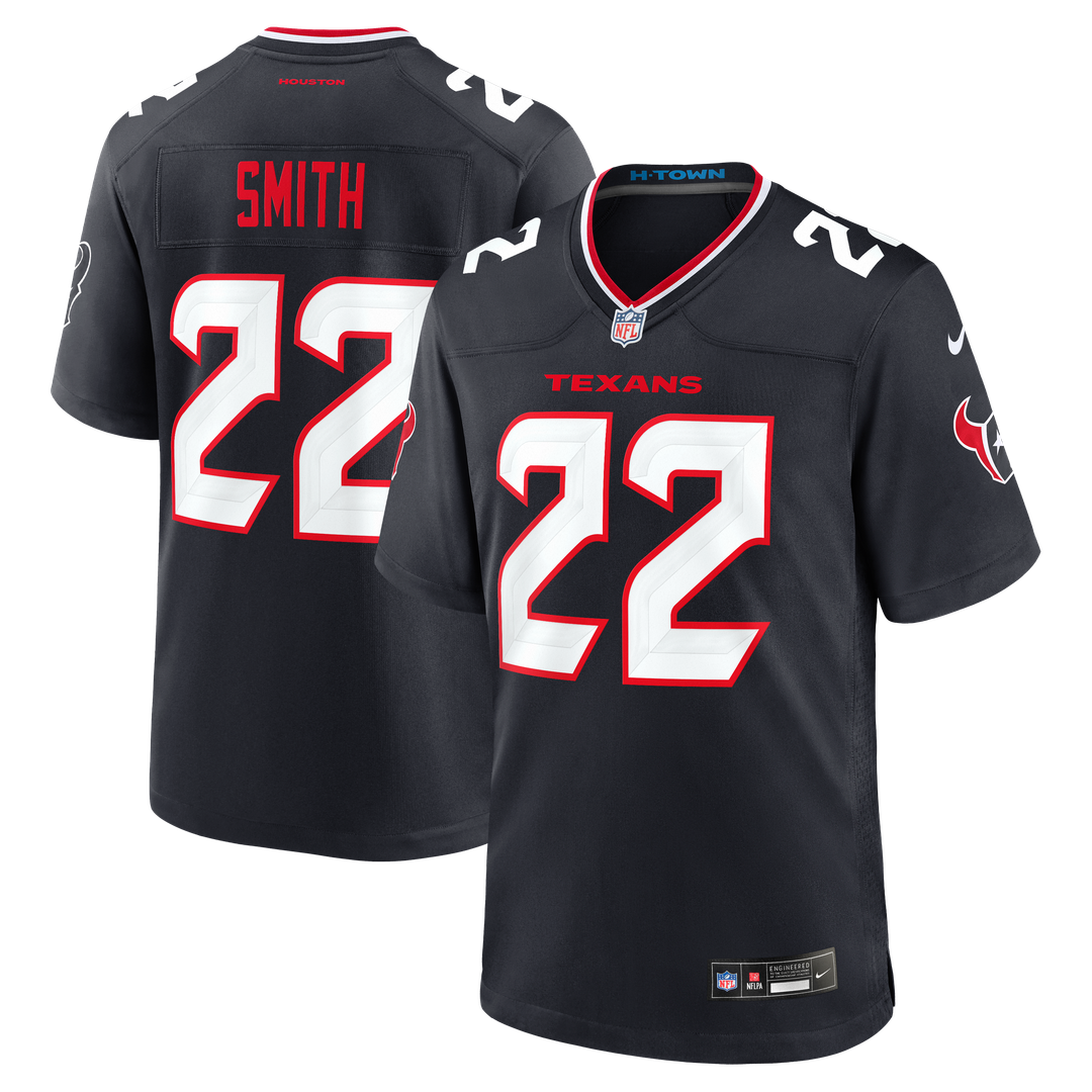 Men's Houston Texans Jaylin Smith Nike Navy Team Game Jersey product image 1