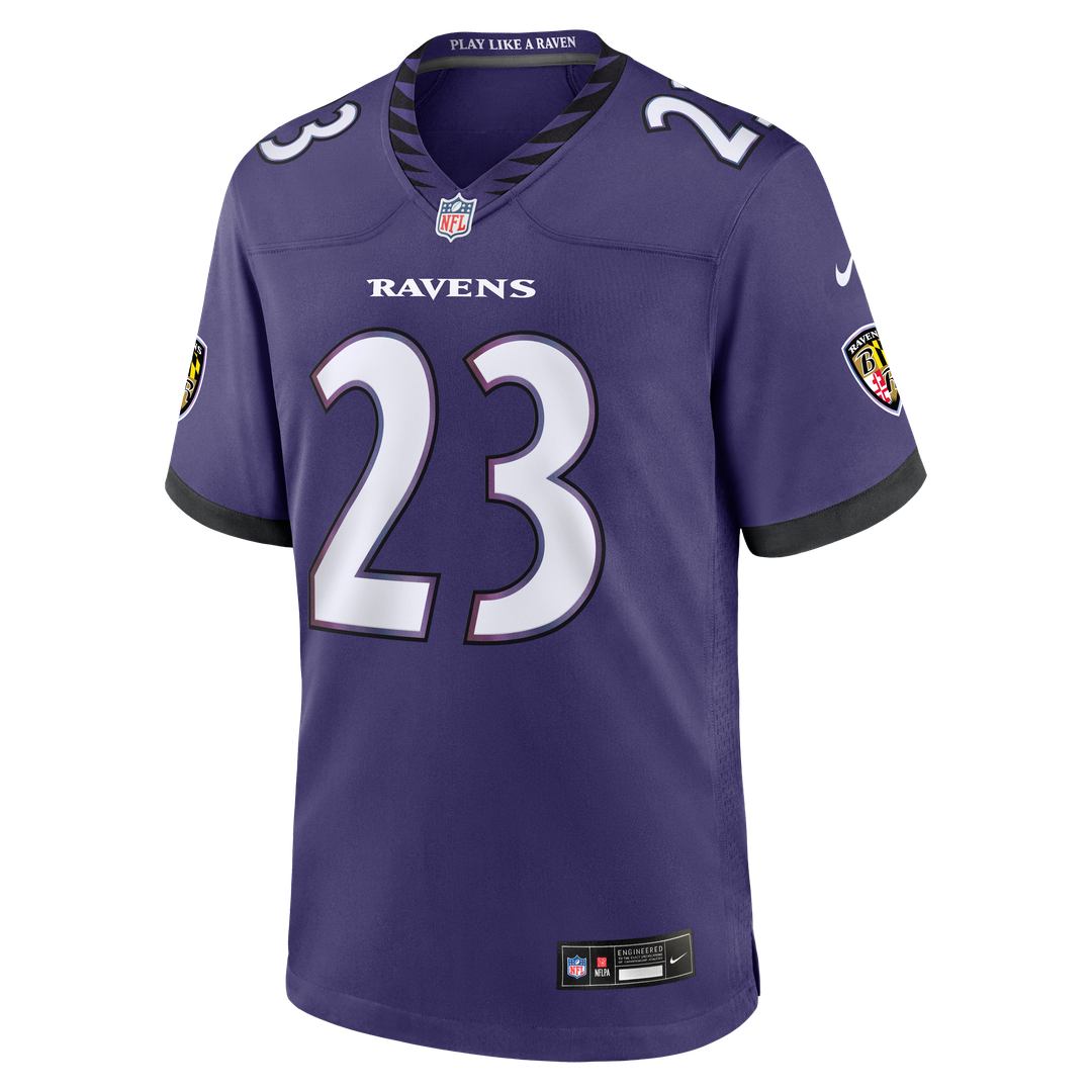 Men's Baltimore Ravens Adam Randall Nike Purple Team Game product image 2