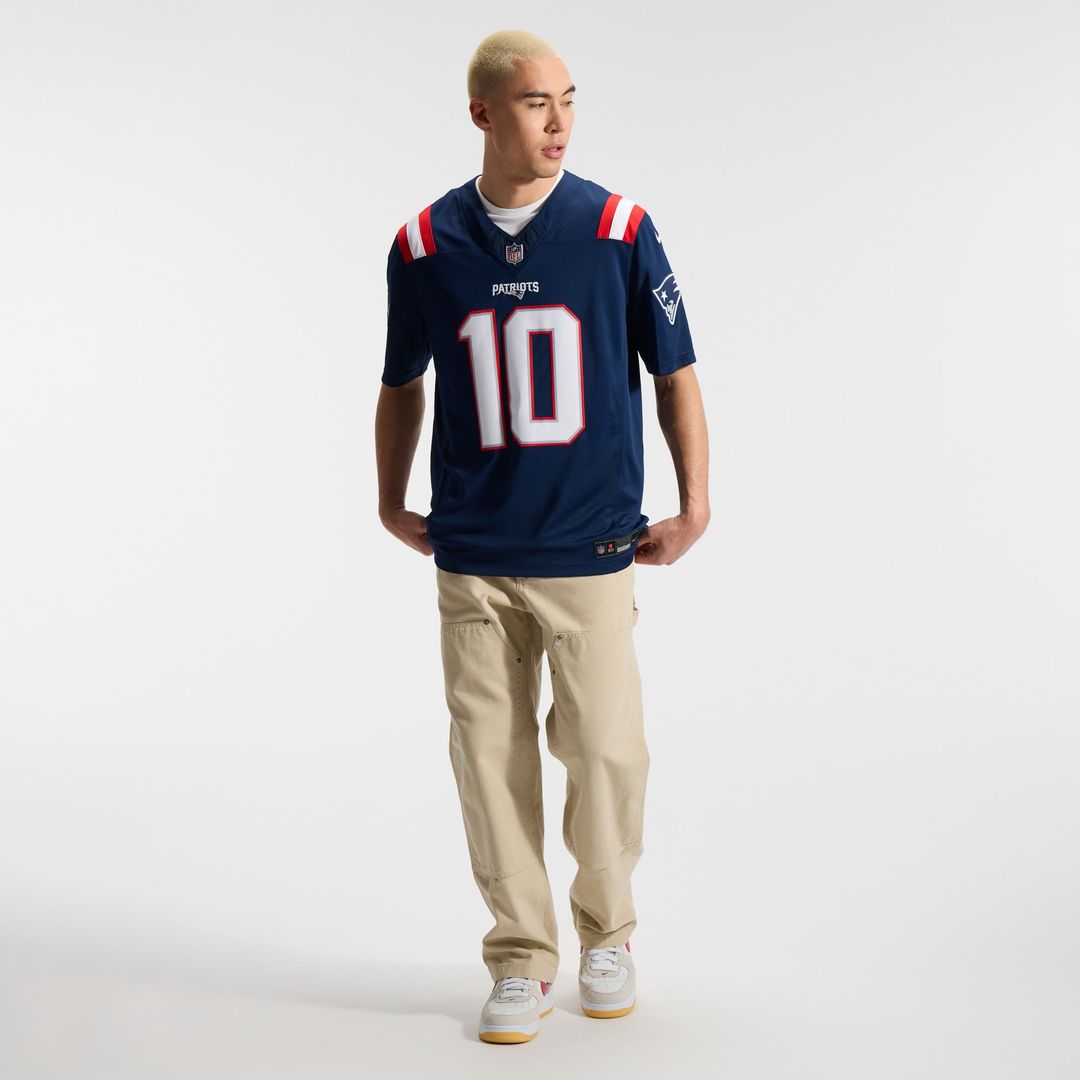 Men's New England Patriots Drake Maye Nike Navy Team Vapor product image 4