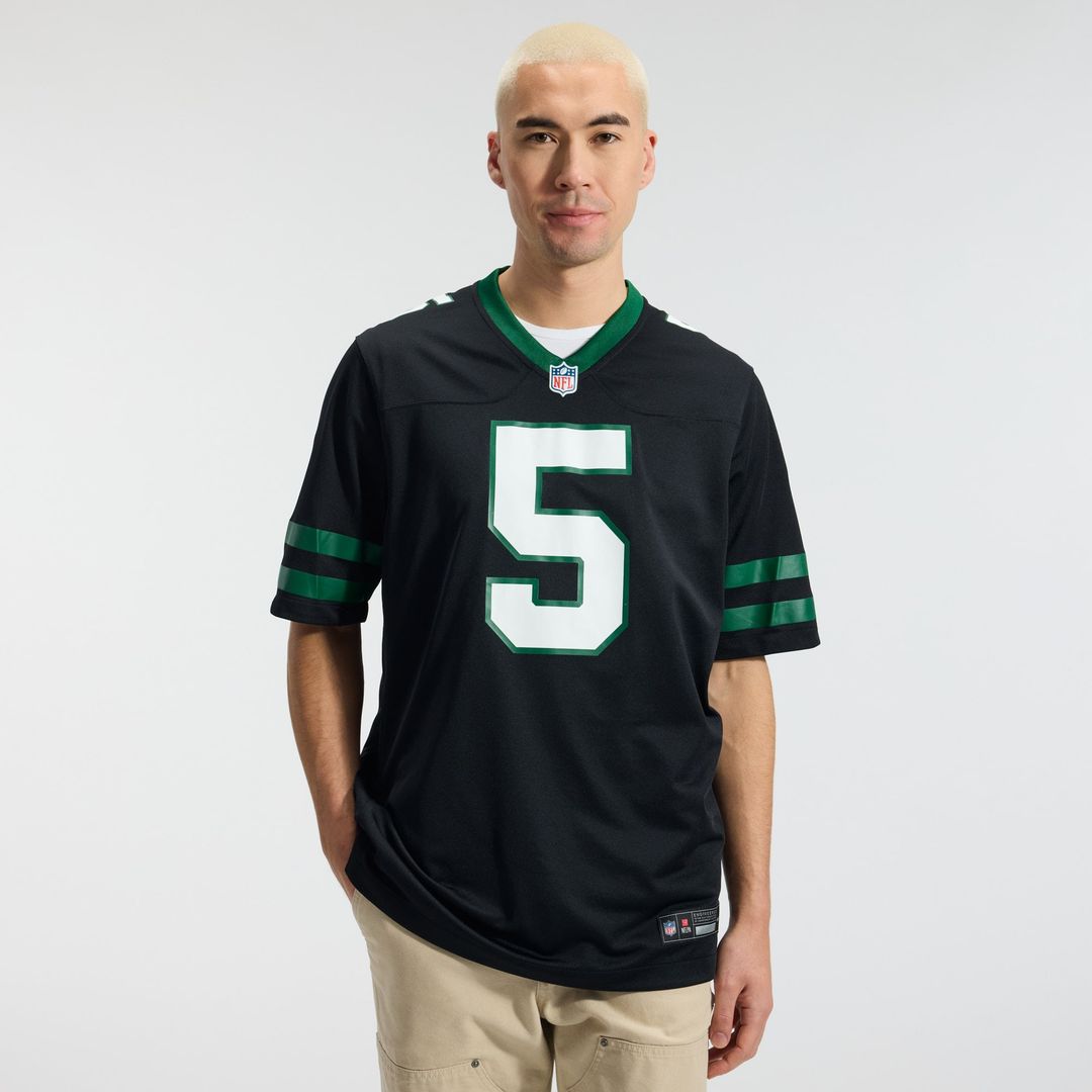 Men's New York Jets Garrett Wilson Nike Legacy Black product image 2