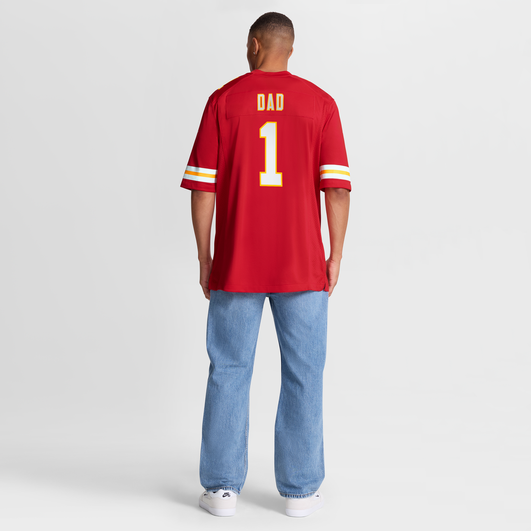 Men's Kansas City Chiefs Number 1 Dad Nike Red Game Jersey product image 8