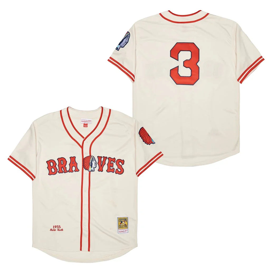 Babe Ruth Boston Braves jersey Mitchell & Ness product image 1, provided for visual reference and product detail review