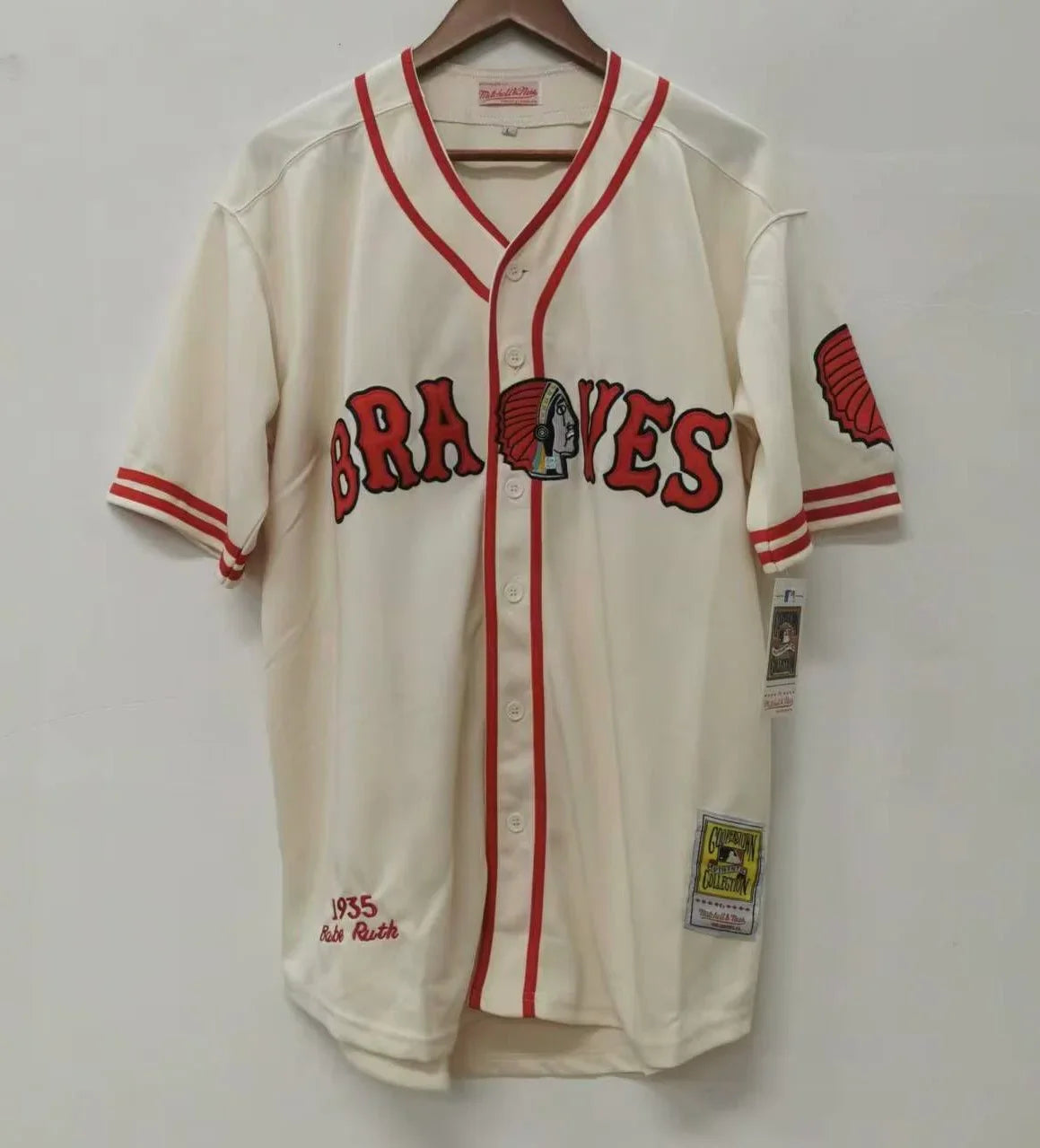 Babe Ruth Boston Braves jersey Mitchell & Ness product image 3, provided for visual reference and product detail review