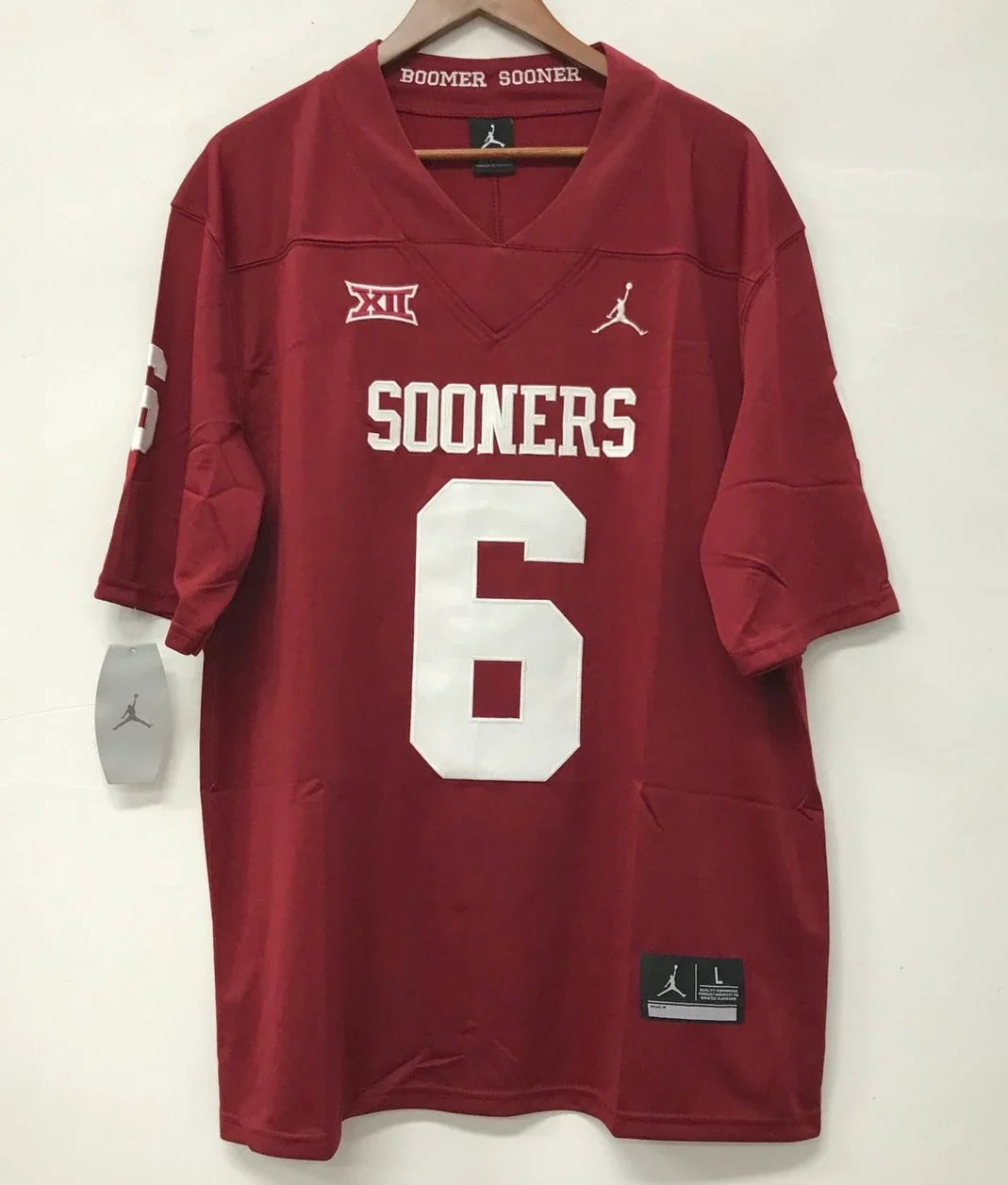 Baker Mayfield Oklahoma Sooners Jersey Nike Stitched letters & numbers product image 2, provided for visual reference and
