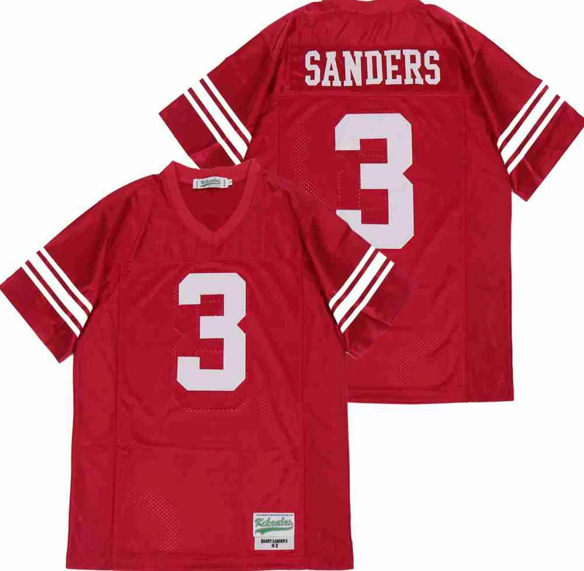 Barry Sanders High School Jersey Wichita North High Kansas Red product image 1, provided for visual reference and product