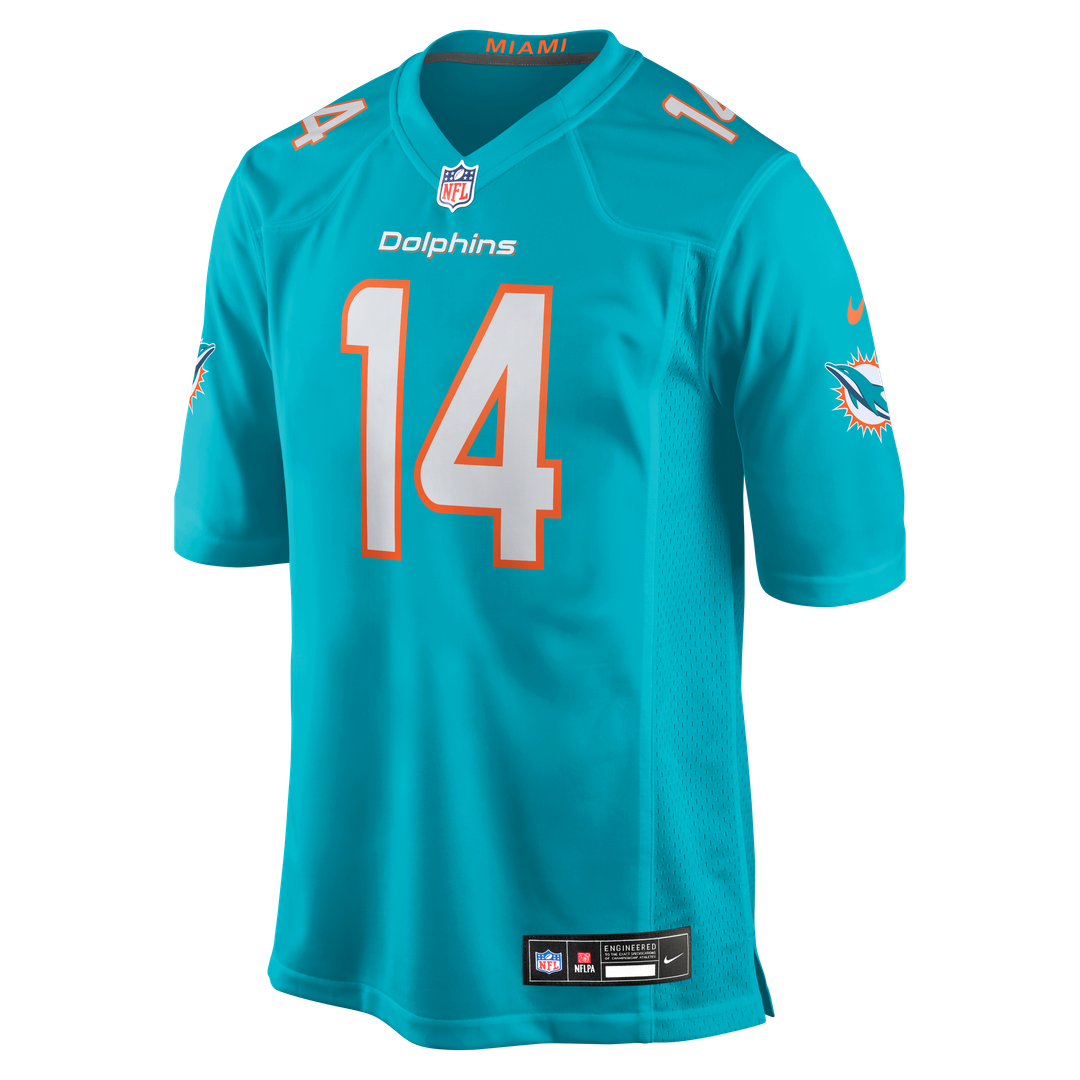 Men's Miami Dolphins Quinn Ewers Nike Aqua Team Game Jersey product image 2