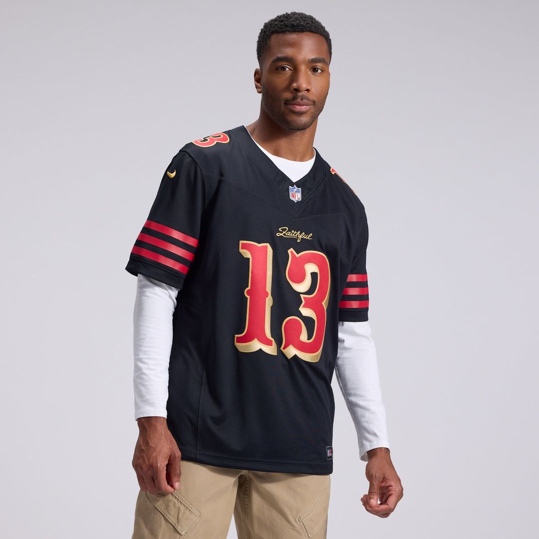 Men's San Francisco 49ers Brock Purdy Nike Black Rivalries product image 2