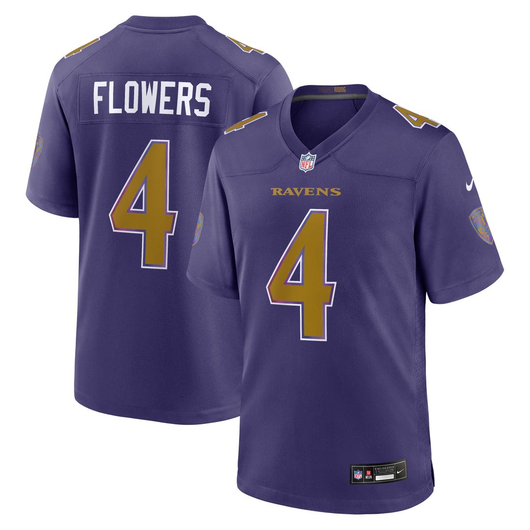 Men's Baltimore Ravens Zay Flowers Nike Black Alternate product image 7