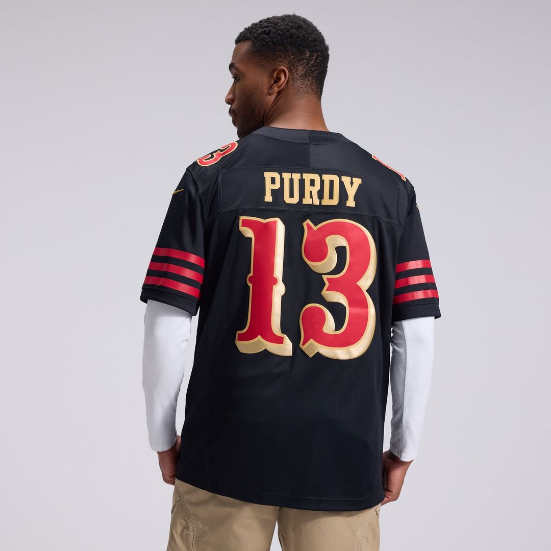 Men's San Francisco 49ers Brock Purdy Nike Black Rivalries product image 3