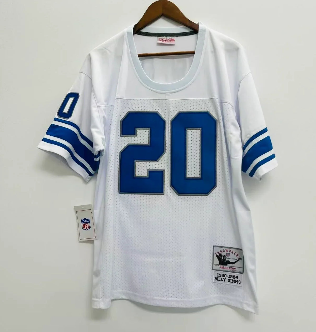 Billy Sims Detroit Lions NFL Mitchell & Ness Jersey product image 2, provided for visual reference and product detail review