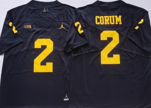 Blake Corum Michigan Jersey blue product image 1, provided for visual reference and product detail review