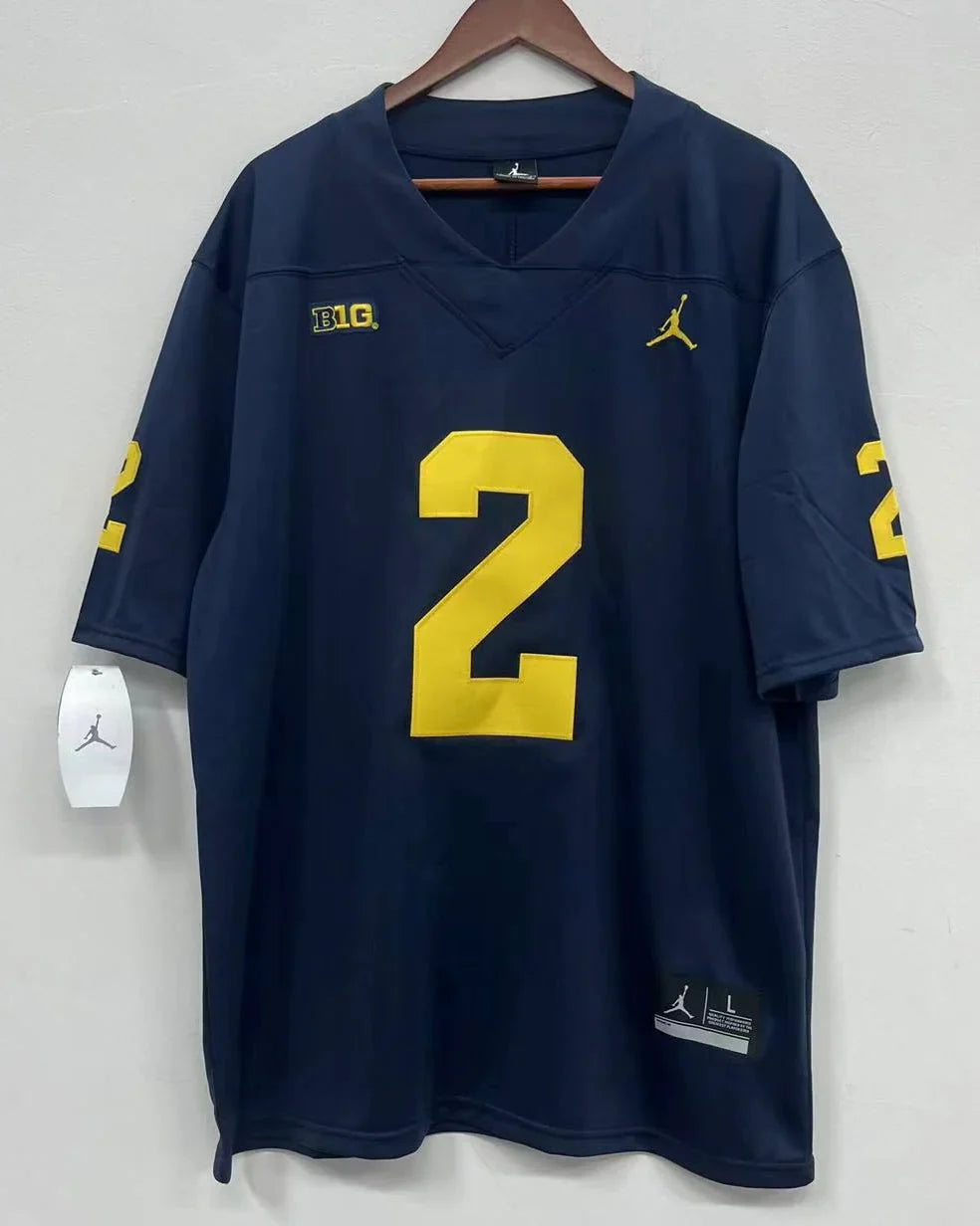 Blake Corum Michigan Jersey blue product image 3, provided for visual reference and product detail review