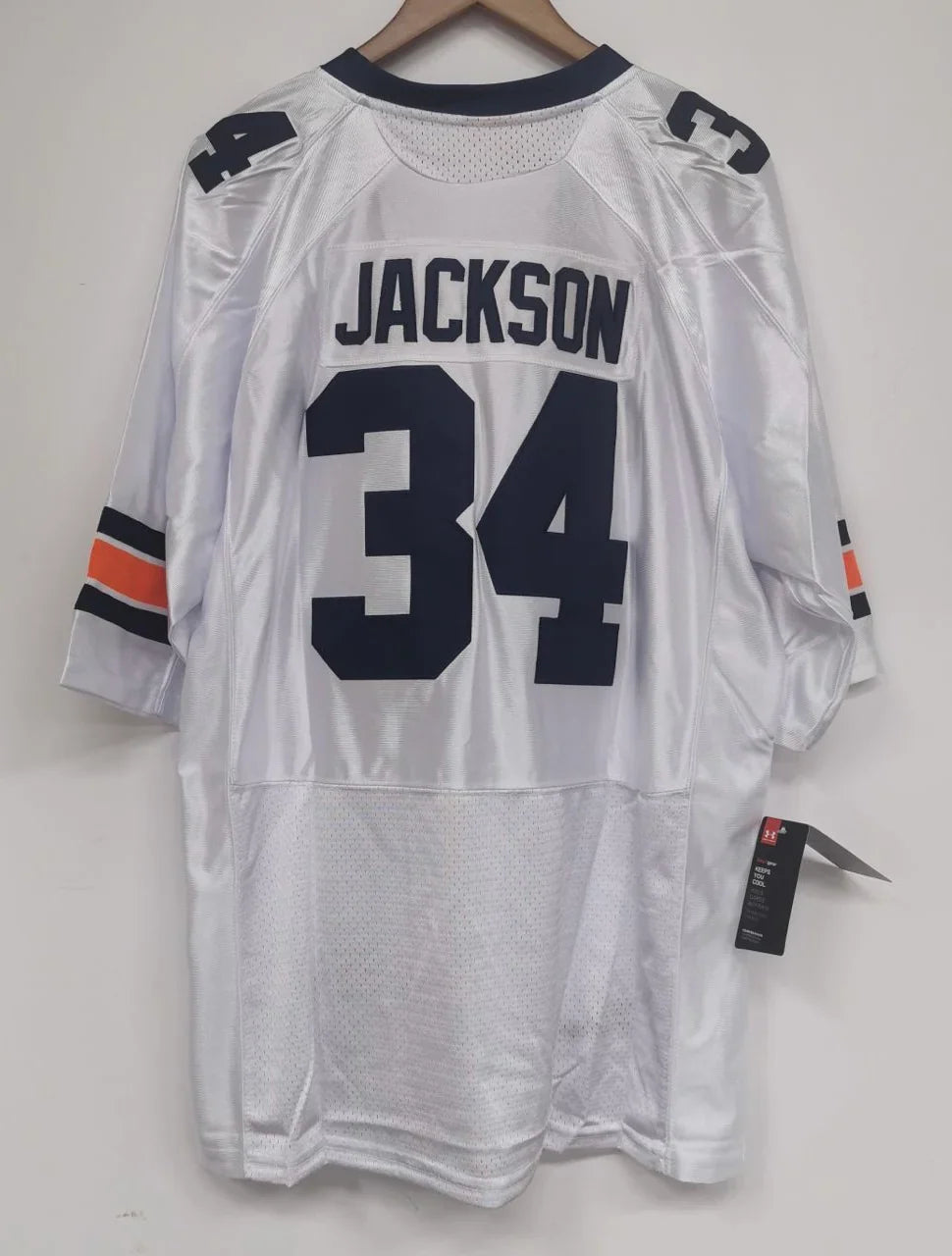 Bo Jackson Auburn Tigers Jersey White product image 2, provided for visual reference and product detail review
