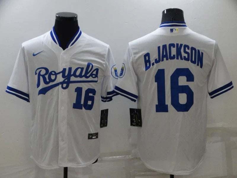 Bo Jackson Kansas City Royals Jersey Nike white product image 1, provided for visual reference and product detail review