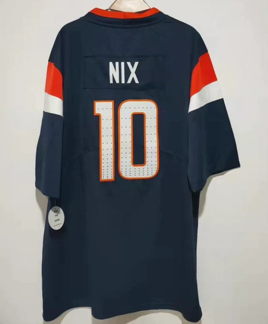 Bo Nix Denver Broncos blue Classic Authentics product image 1, provided for visual reference and product detail review