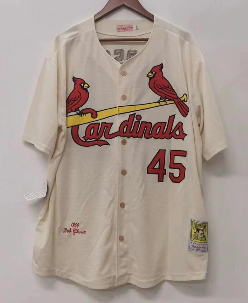 Bob Gibson St. Louis Cardinals Jersey 1964 Mitchell & Ness product image 2, provided for visual reference and product detail