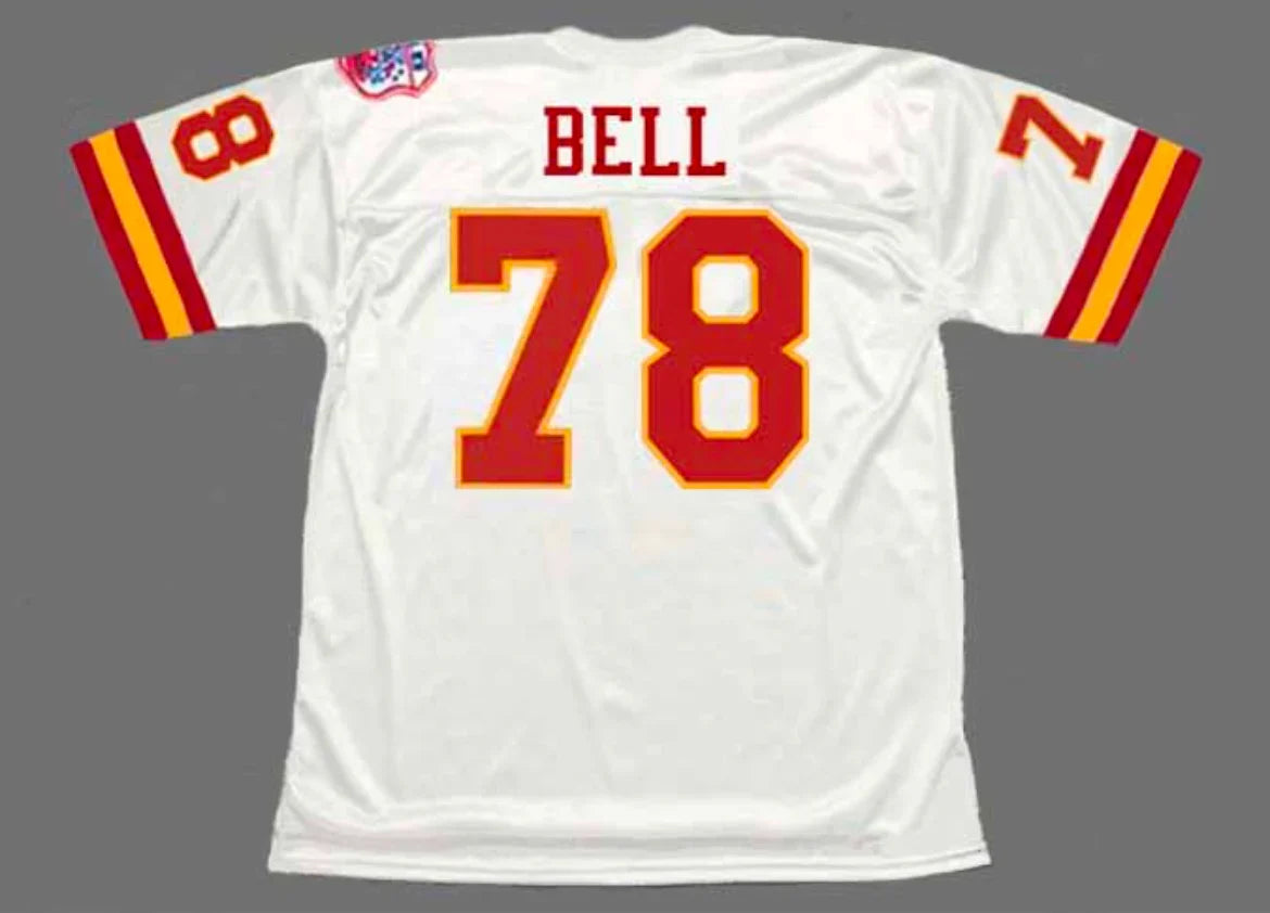 Bobby Bell 1969 Kansas City Chiefs NFL Mitchell & Ness Jersey White product image 1, provided for visual reference and