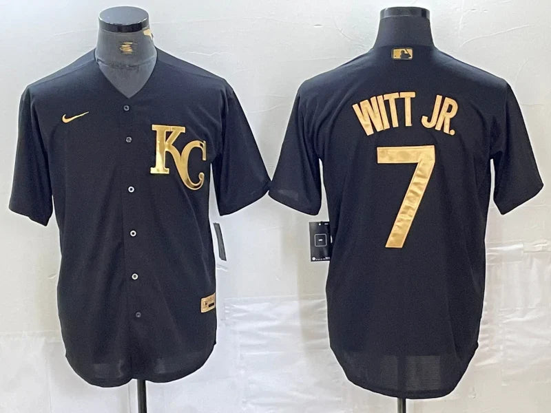 Bobby Witt Jr. Kansas City Royals Jersey Nike black product image 1, provided for visual reference and product detail review