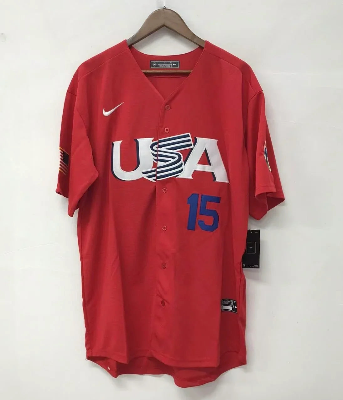 Bobby Witt Jr. Team USA Baseball Jersey Nike red product image 3, provided for visual reference and product detail review