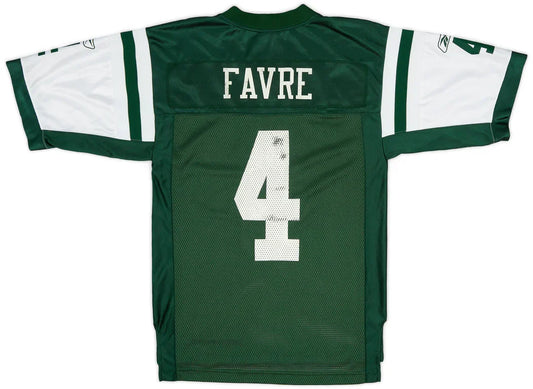 Brett Favre New York Jets Official NFL Reebok Jersey Green product image 1, provided for visual reference and product detail