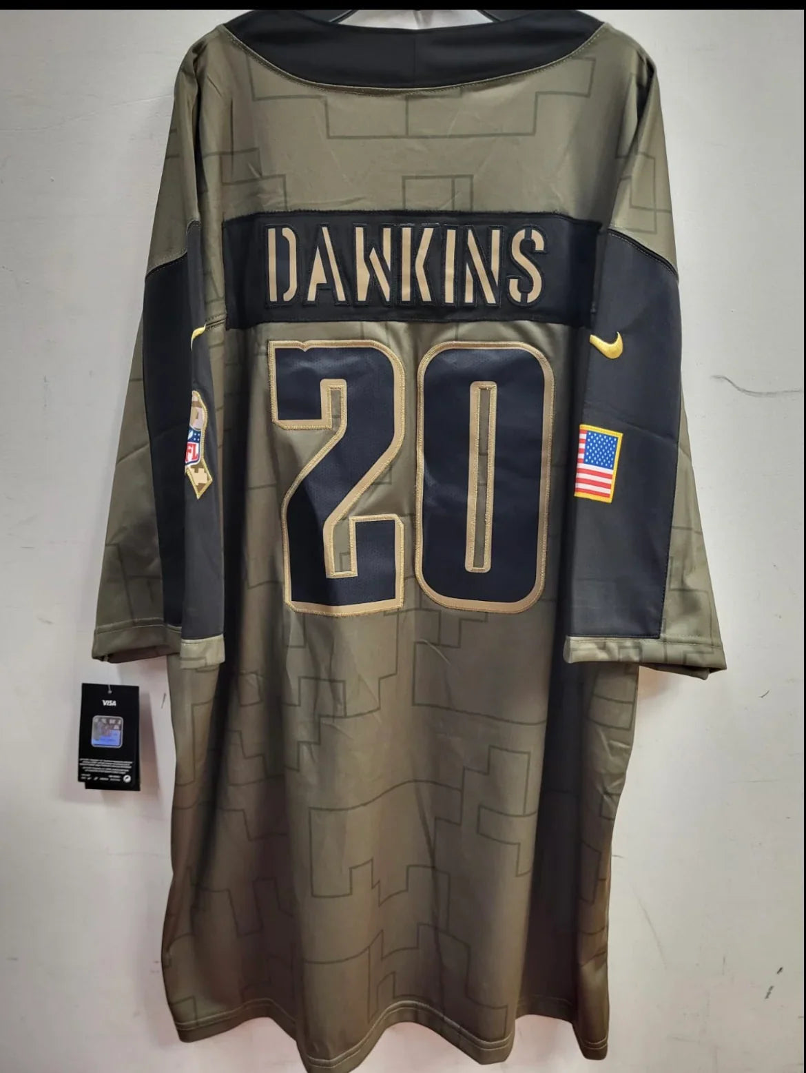 Brian Dawkins Philadelphia Eagles Salute to Service NFL Jersey Nike product image 1, provided for visual reference and
