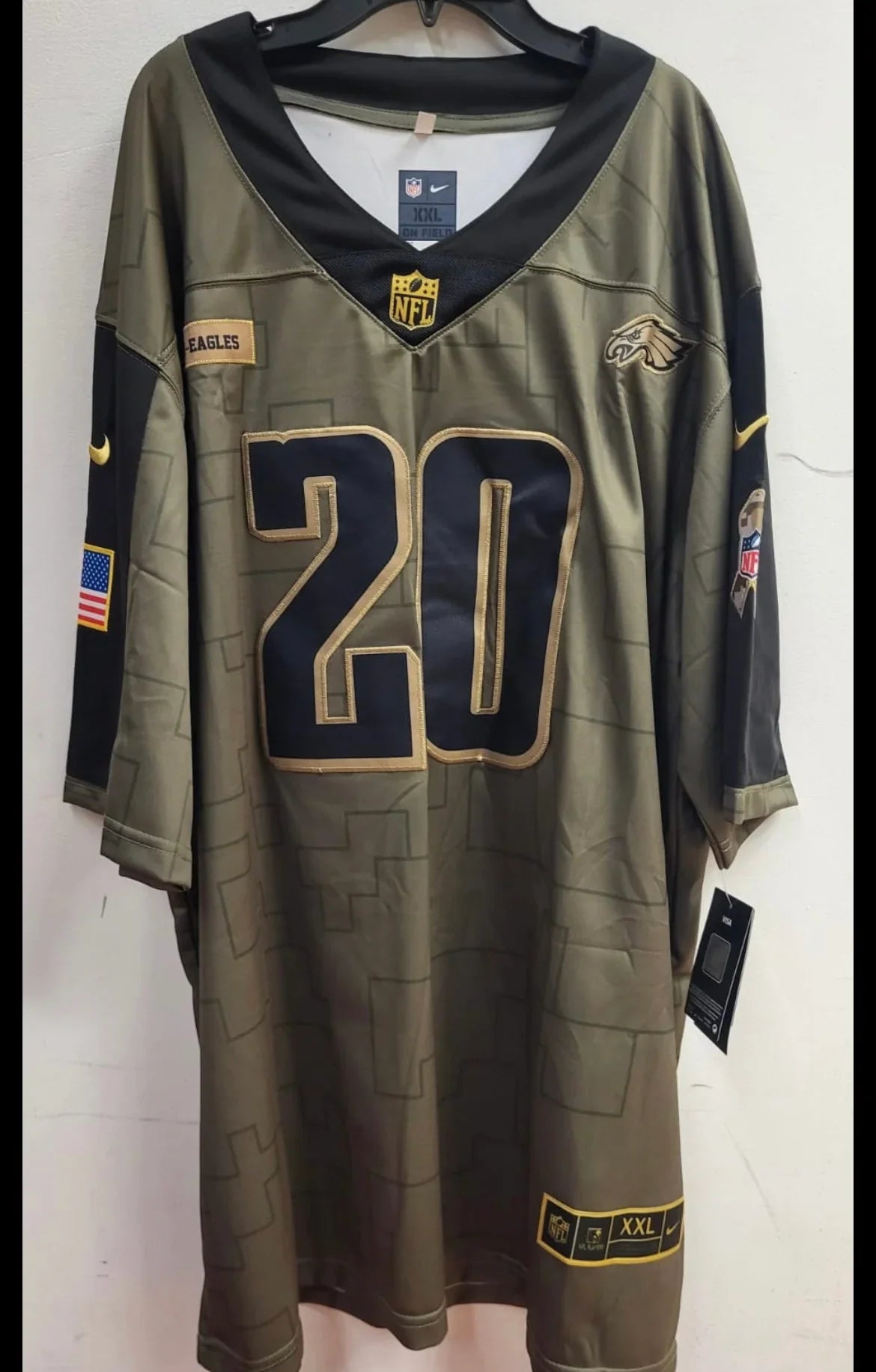 Brian Dawkins Philadelphia Eagles Salute to Service NFL Jersey Nike product image 2, provided for visual reference and