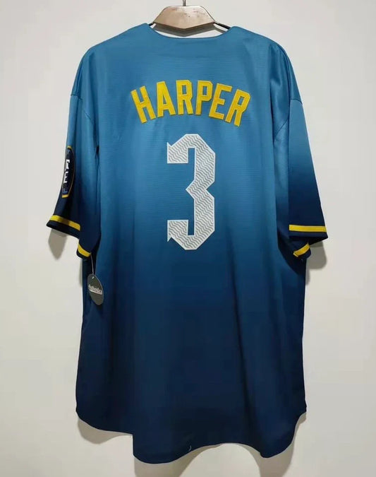 Bryce Harper Philadelphia Phillies Blue City Connect Jersey Classic Authentics product image 1, provided for visual