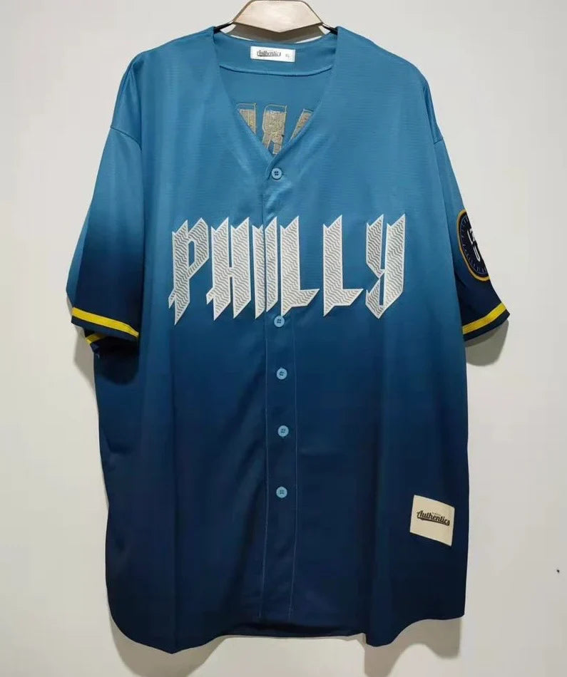 Bryce Harper Philadelphia Phillies Blue City Connect Jersey Classic Authentics product image 2, provided for visual
