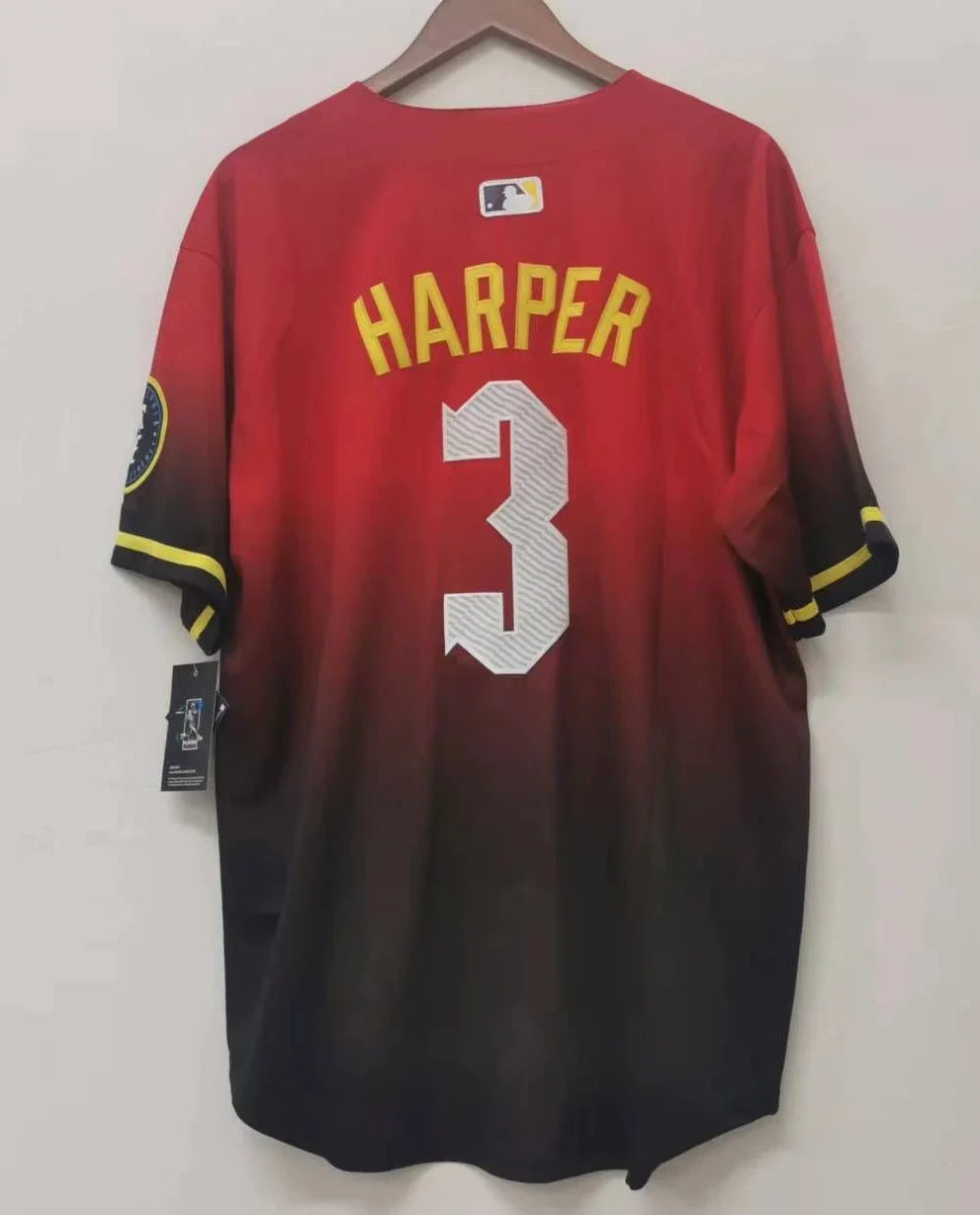 Bryce Harper Philadelphia Phillies Red City Connect Jersey product image 1, provided for visual reference and product detail