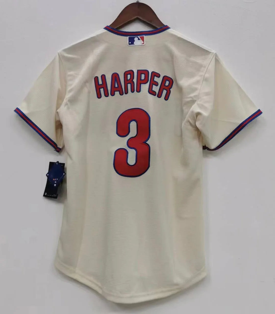 Bryce Harper Philadelphia Phillies Jersey cream product image 1, provided for visual reference and product detail review