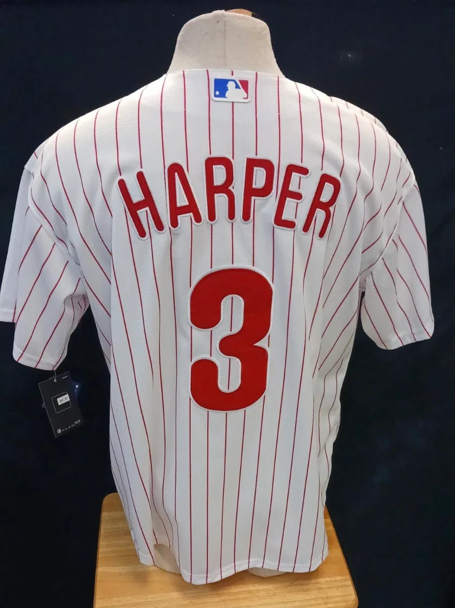 Bryce Harper Philadelphia Phillies Jersey white product image 3, provided for visual reference and product detail review