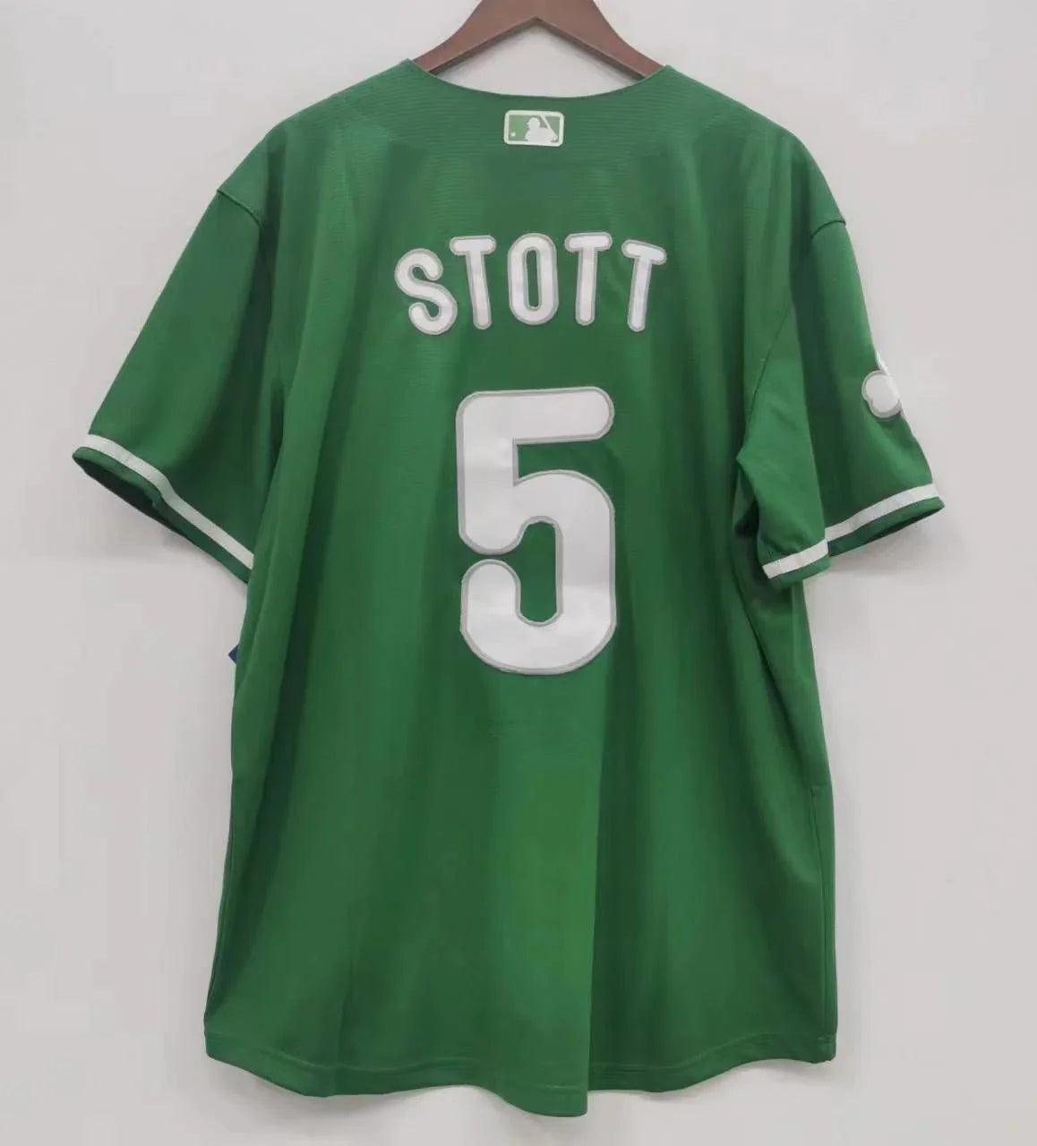 Bryson Stott Philadelphia Phillies Green St. Patrick’s Day Jersey product image 1, provided for visual reference and product
