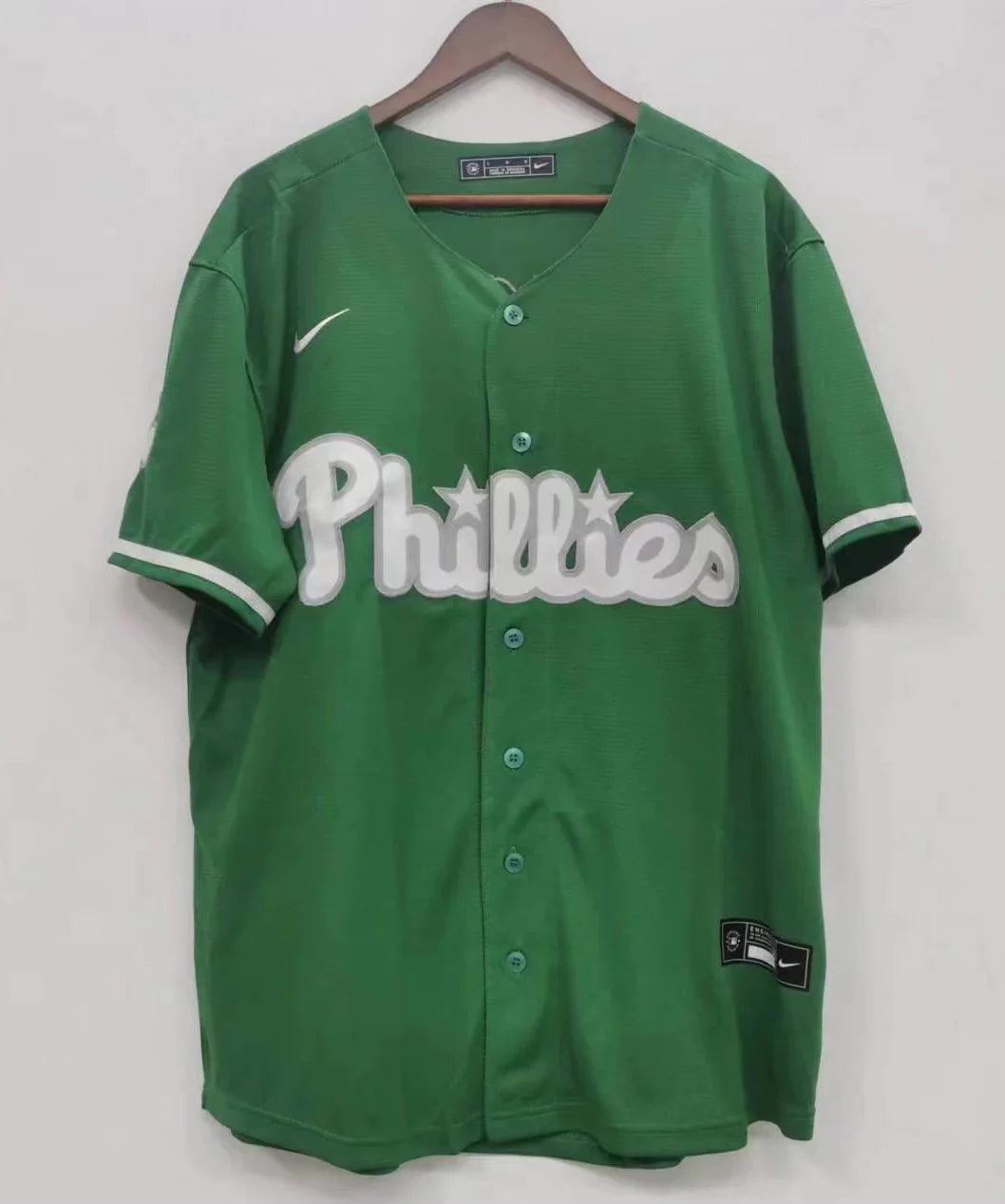 Bryson Stott Philadelphia Phillies Green St. Patrick’s Day Jersey product image 2, provided for visual reference and product