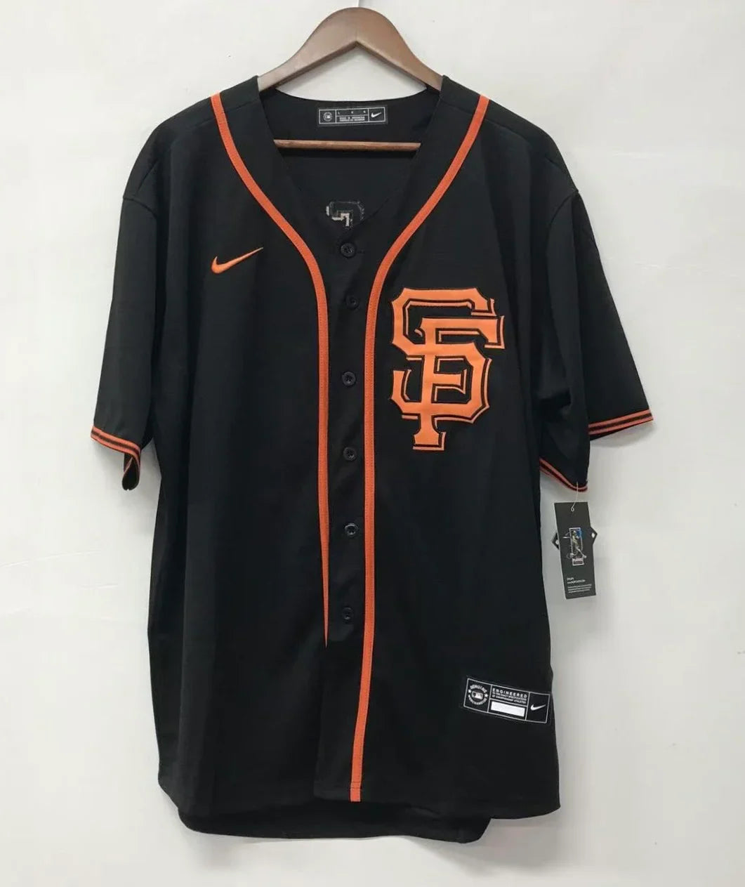 Buster Posey San Francisco Giants Jersey black product image 2, provided for visual reference and product detail review