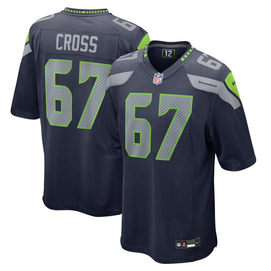 Men's Seattle Seahawks Charles Cross Nike College Navy Game product image 1