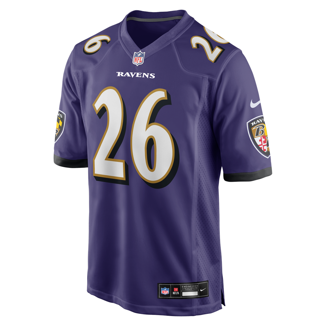 Men's Baltimore Ravens Rasheen Ali Nike Purple Team Game product image 2