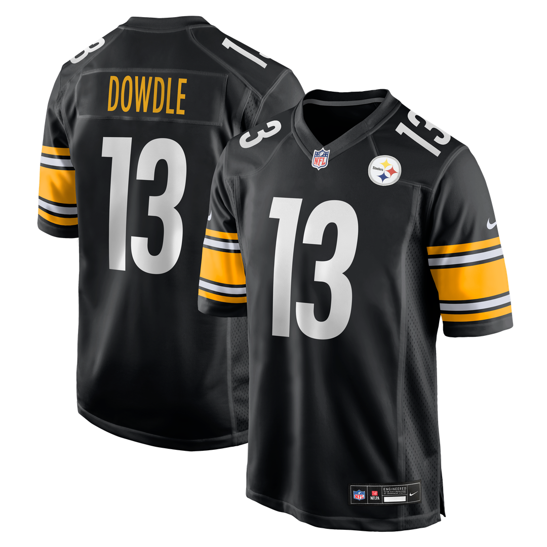Men's Pittsburgh Steelers Rico Dowdle Nike Black Game Jersey product image 1