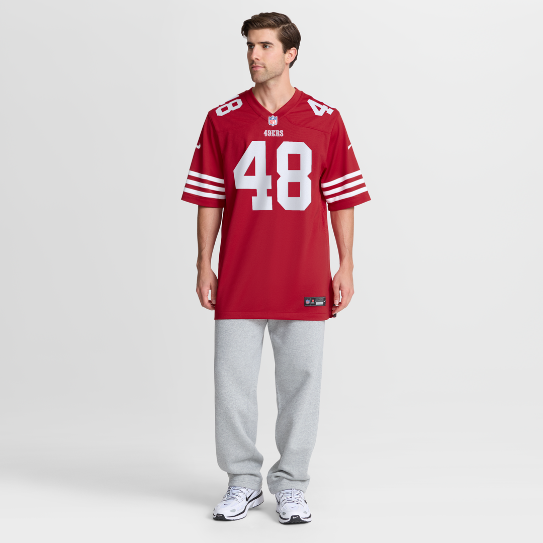 Men's San Francisco 49ers Tatum Bethune Nike Scarlet Game product image 7